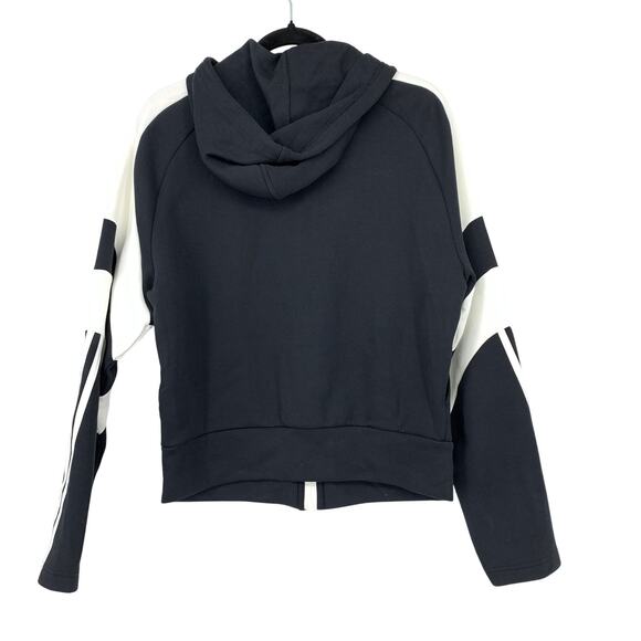 Adidas Full Zip Hoodie Sweatshirt Womens Size Medium Black White - Picture 2 of 6